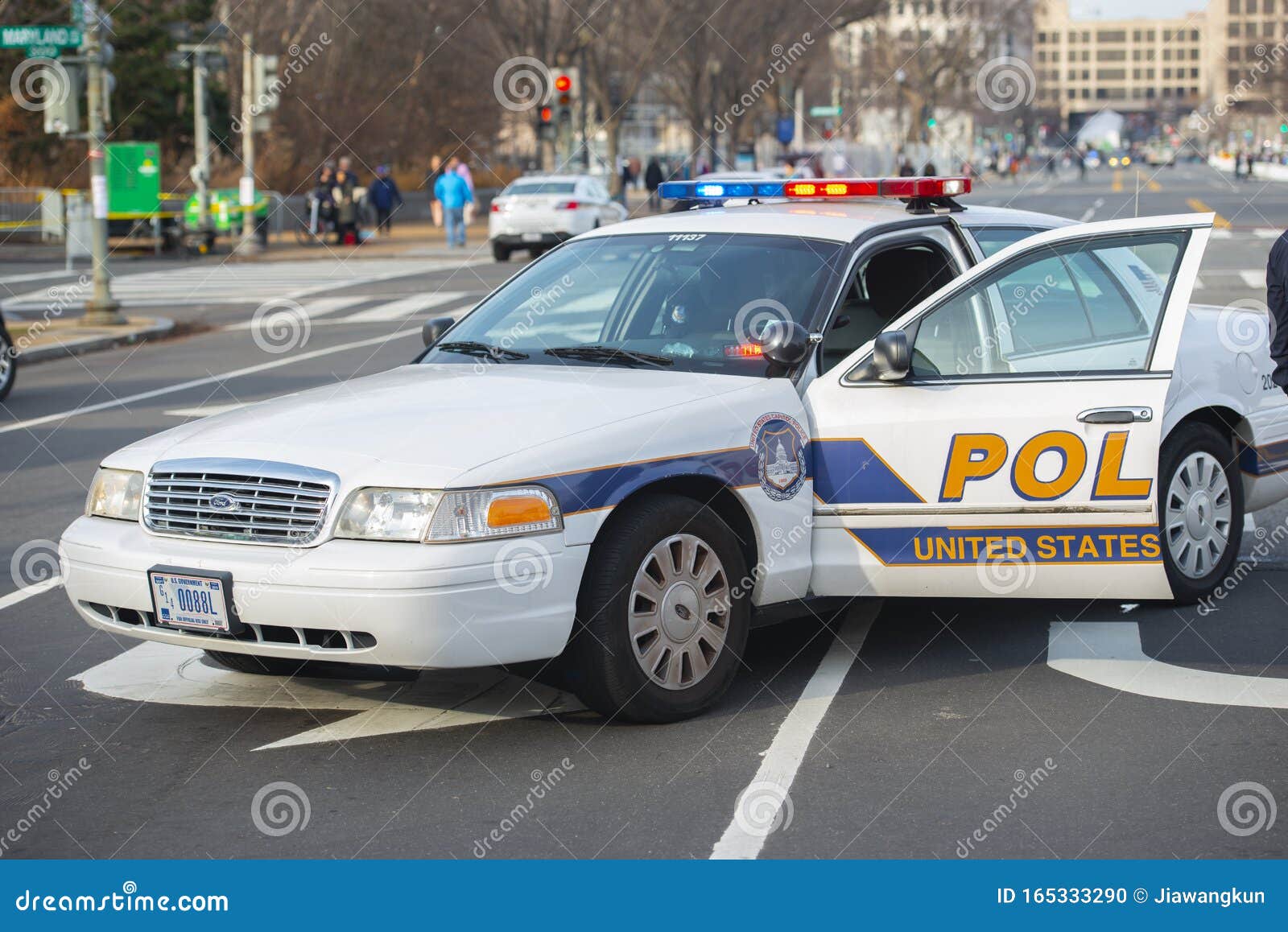 Carro Policial, Washington DC, EUA Imagem Editorial - Imagem de perigo,  avenida: 165333290