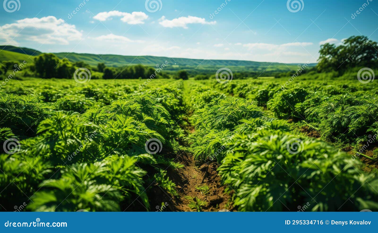 Carrot Greens in High Quality Fields for daily Nutritional Needs