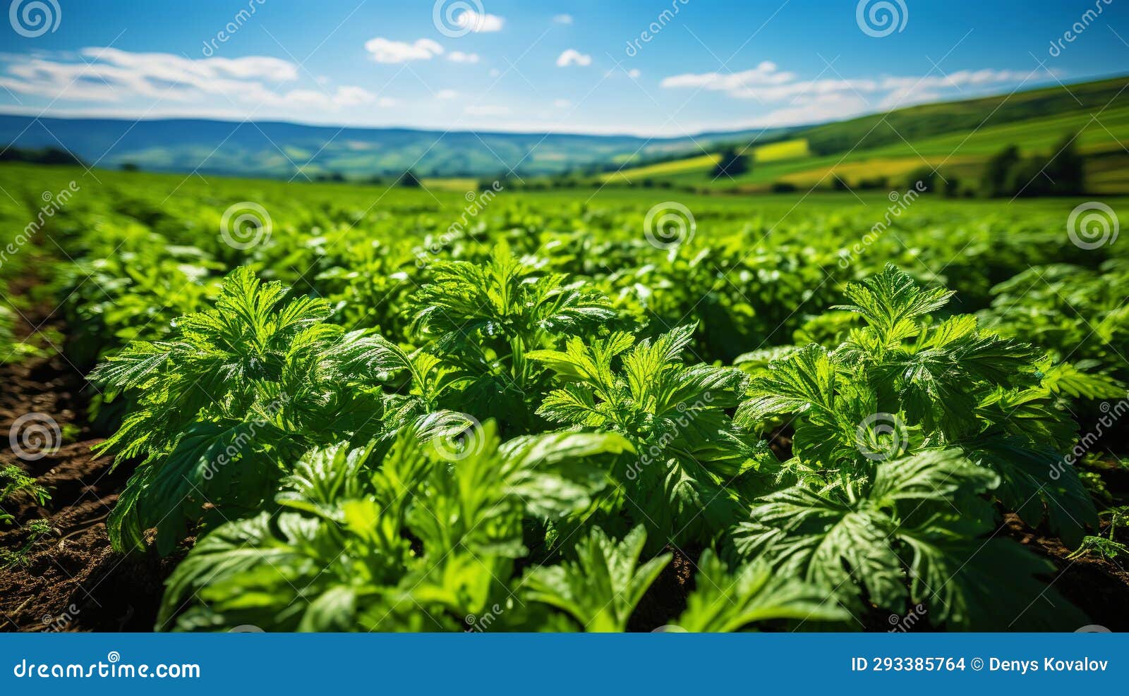 Carrot Greens in High Quality Fields for daily Nutritional Needs