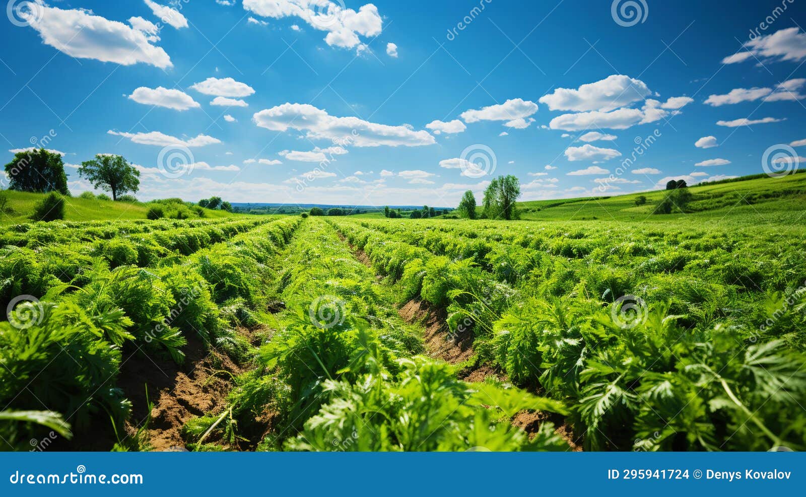Carrot Greens in High Quality Fields for daily Nutritional Needs