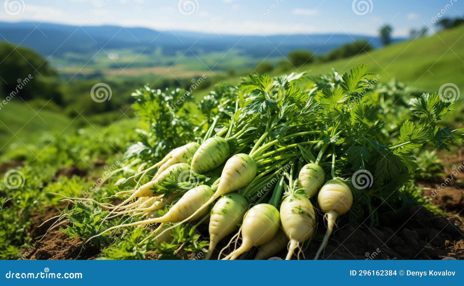 Carrot Greens in High Quality Fields for daily Nutritional Needs