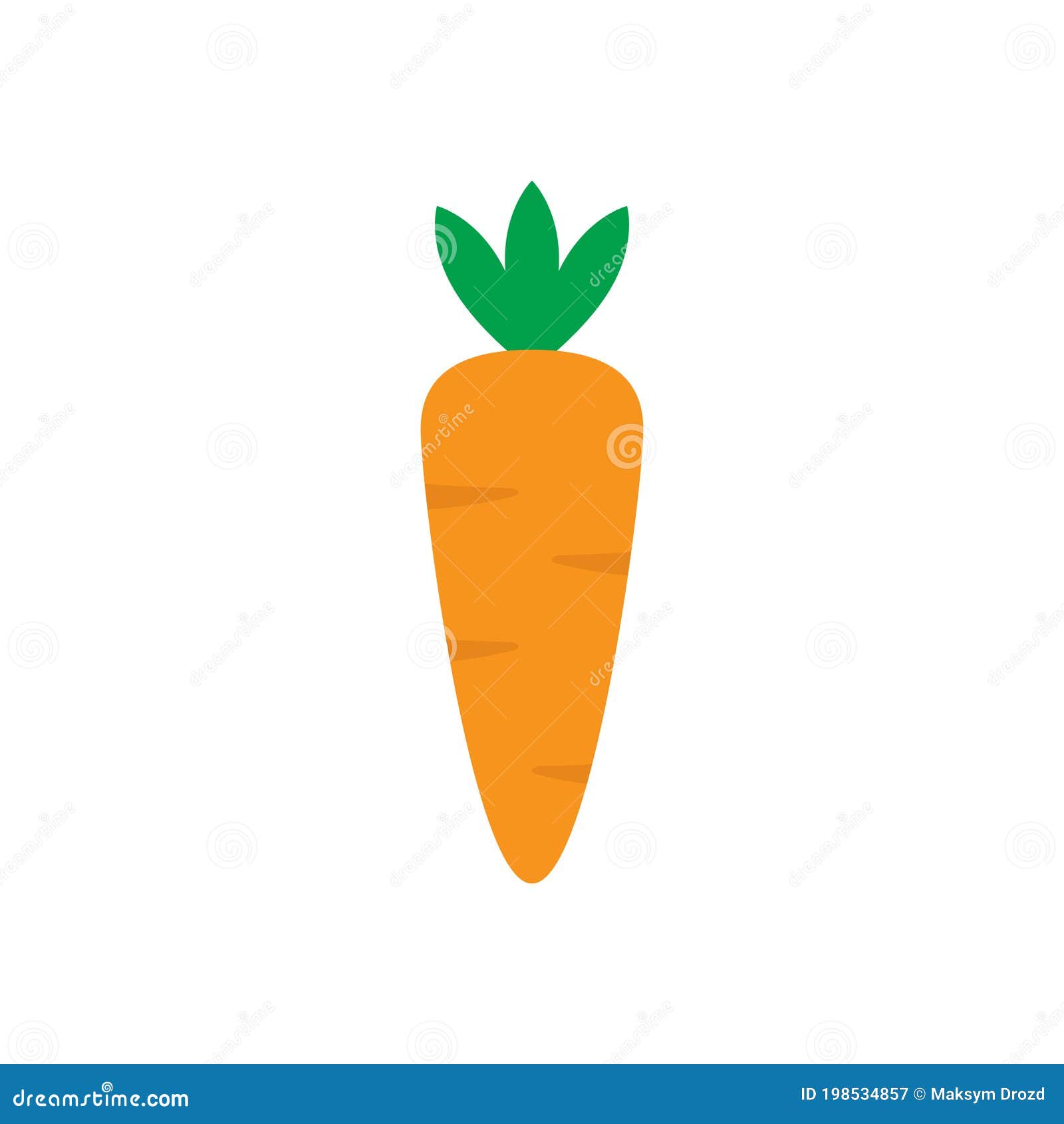 Carrot Icon Vector Carrot In Flat Style Vector Stock Vector