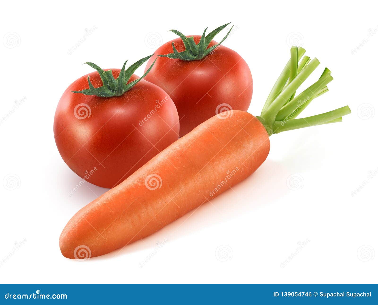 Carrot and Tomato Isolated on a Withe Background Stock Photo Image of