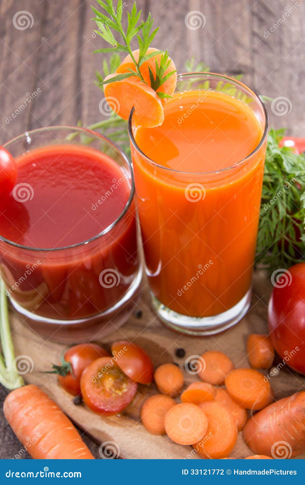Carrot and Tomato Juice stock photo. Image of carotene 33121772