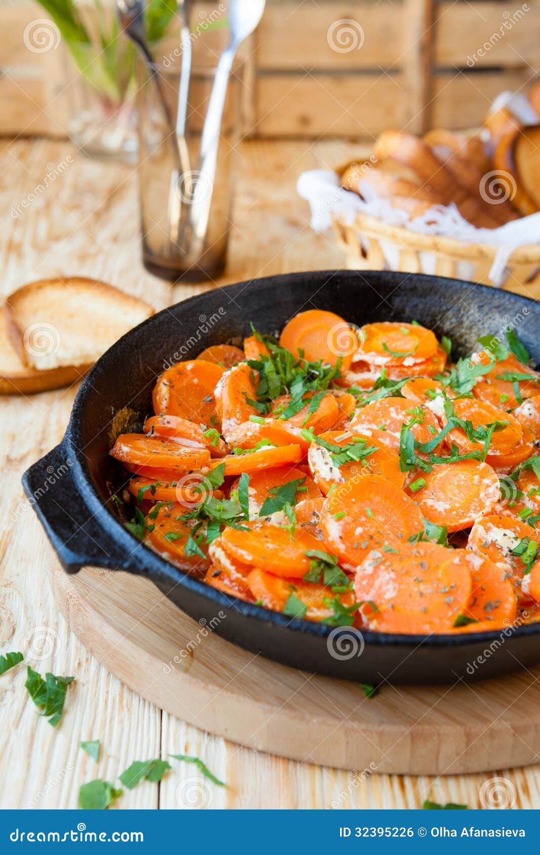 Carrots Baked with Cream in a Pan Stock Photo Image of snack, carrot
