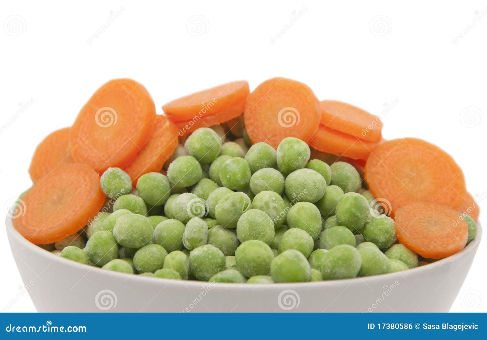 Carrots and green peas stock photo. Image of peas, meal 17380586