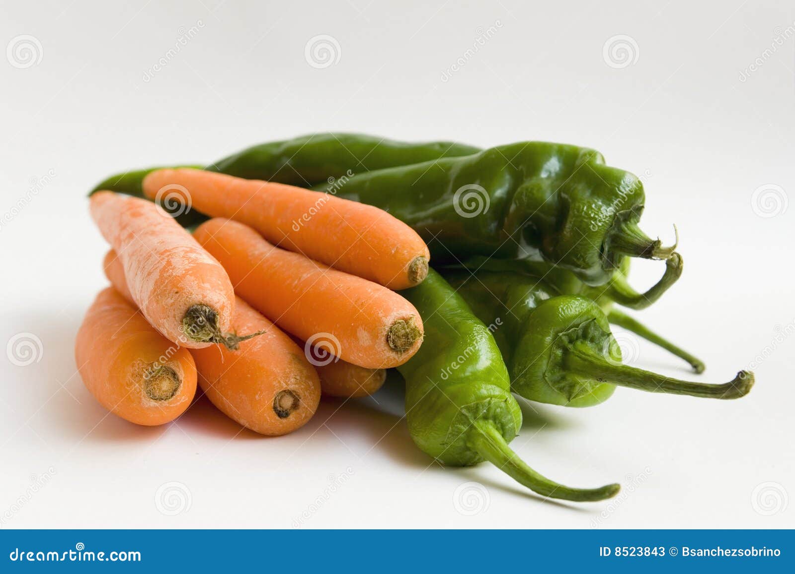 Carrots and peppers stock image. Image of food, agricultural 8523843