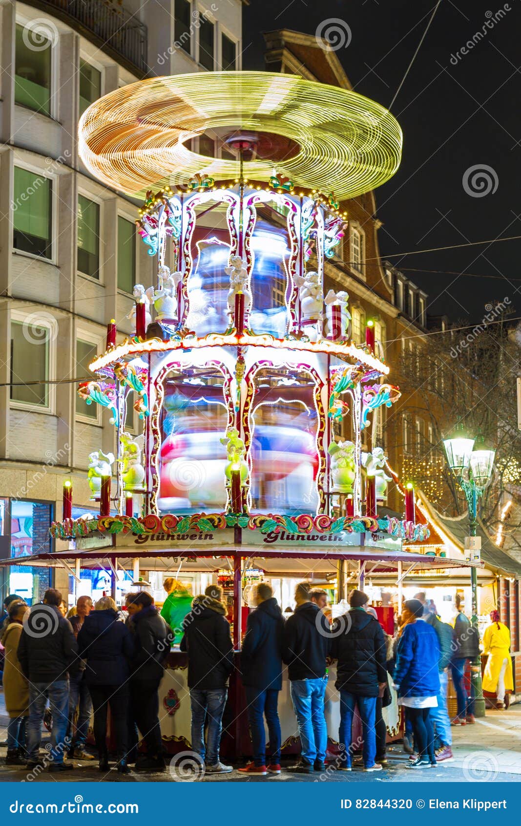 Carrousel on the Christmas Market Editorial Image Image of exposure