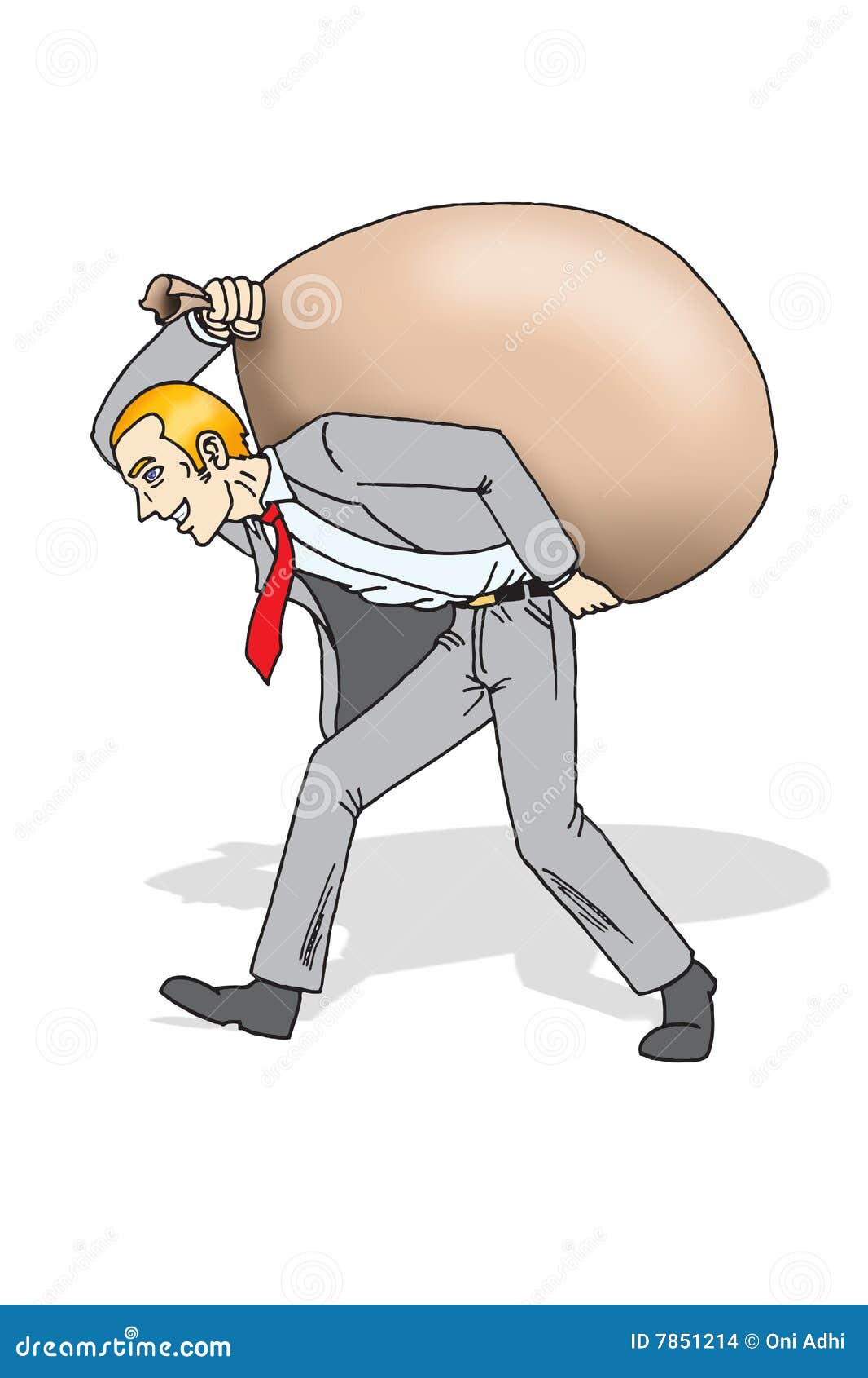 Carrying a bag stock illustration. Illustration of executive 7851214