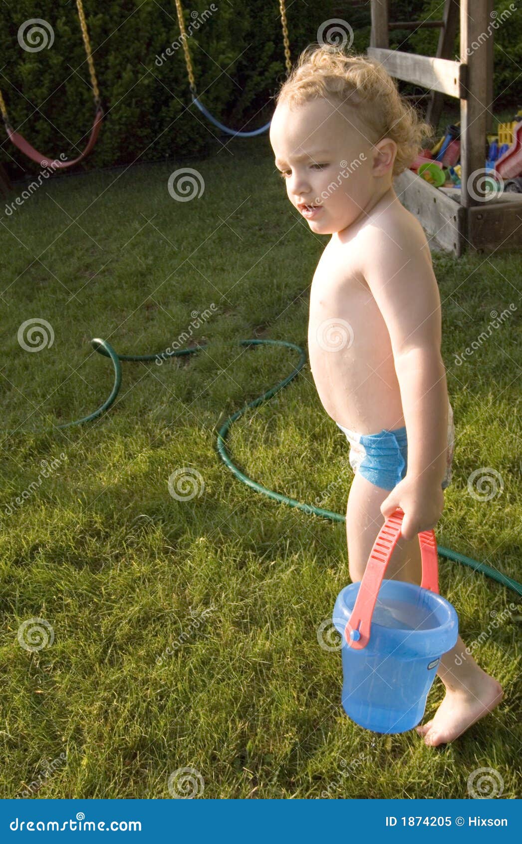 Carrying Bucket stock image. Image of youth, caucasian - 1874205