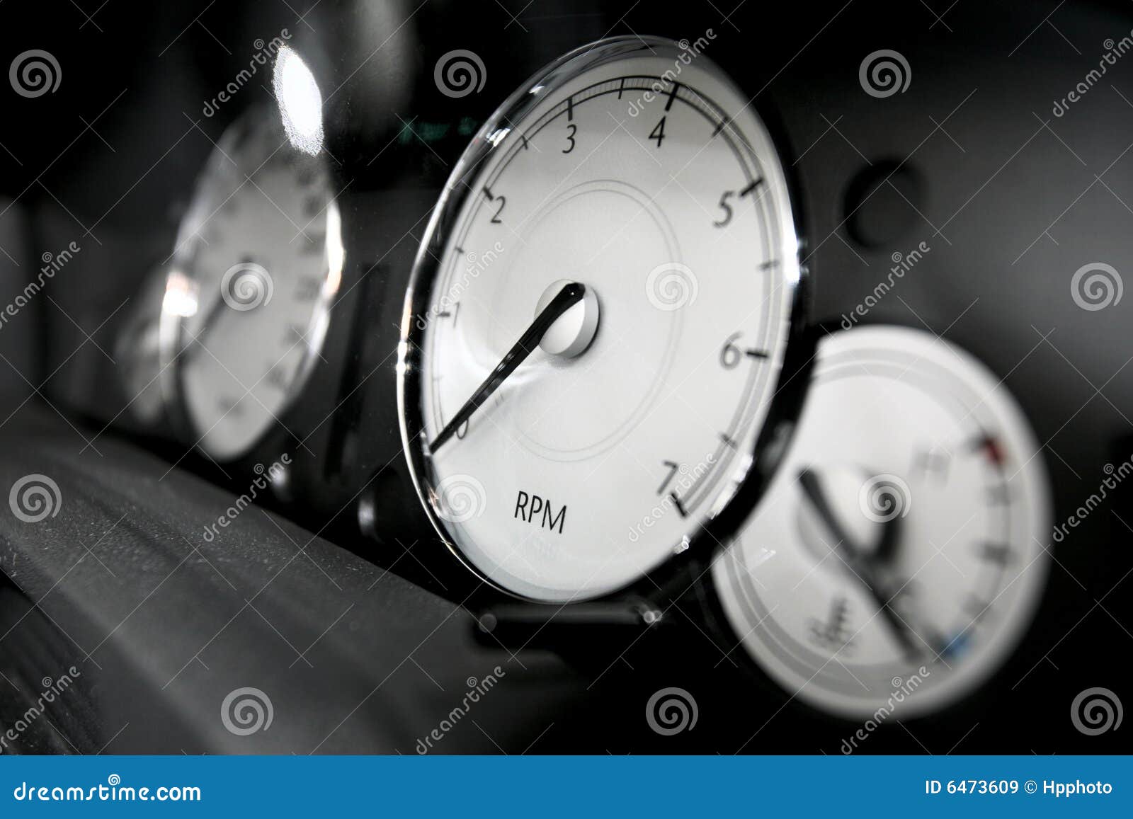 Dashboard of car with labels