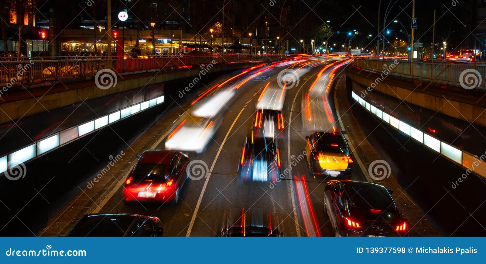 cars and light trails