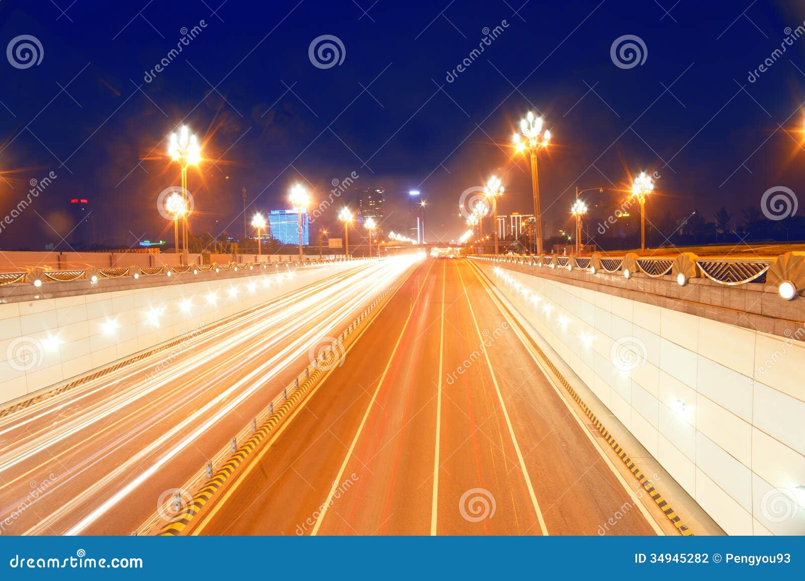 cars on the roads at night