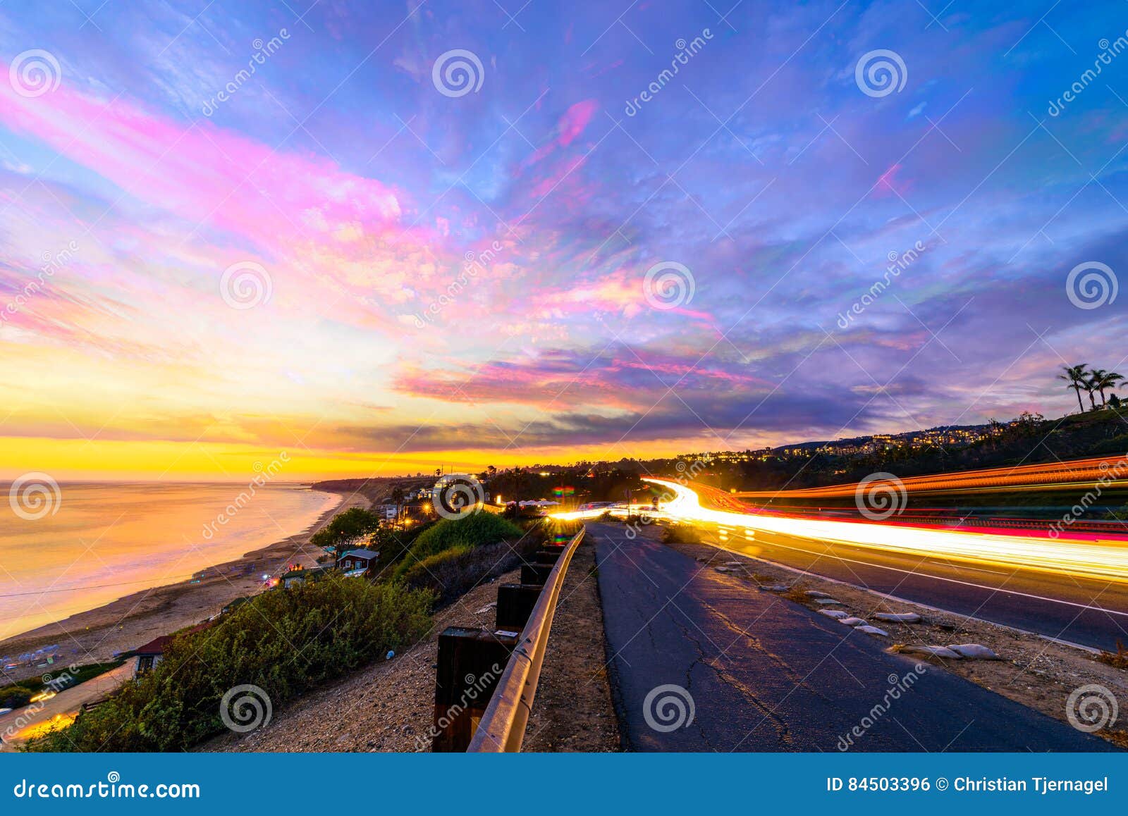 cars rolling through newport beach, ca