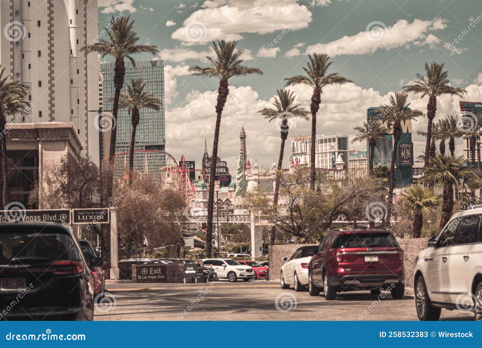 Cars in a Street in Las Vegas Editorial Stock Photo Image of driving