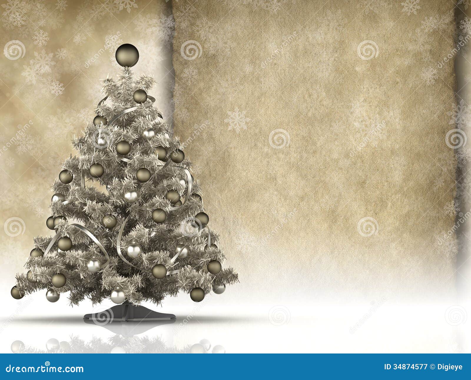 Cartão De Natal - a árvore De Natal E O Papel Feito a Mão Vazio Cobrem  Ilustração Stock - Ilustração de artesanal, feriado: 34874577