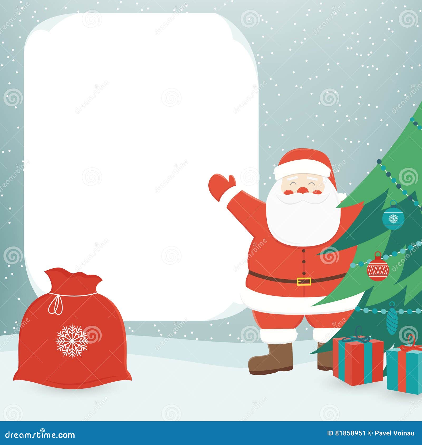 Cartão de Natal com Desenho de Papai Noel - Gráfica expanSSiva