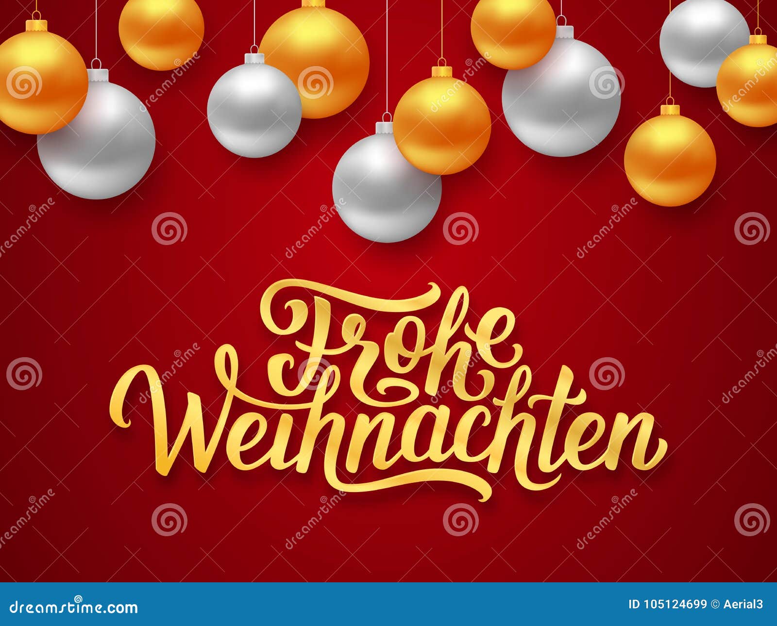 Buon Natale Deutsch.Carta Di Buon Natale Di Frohe Weihnachten Deutsch Illustrazione Vettoriale Illustrazione Di Disegno Celebri 105124699