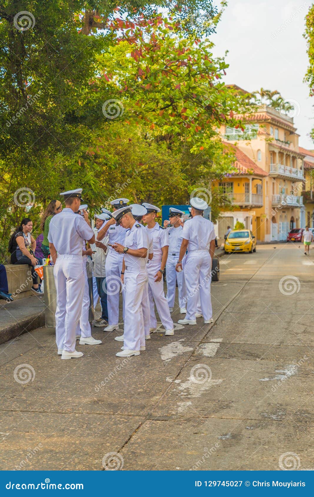 A Typical View in Cartagena in Colombia. Editorial Photography Image