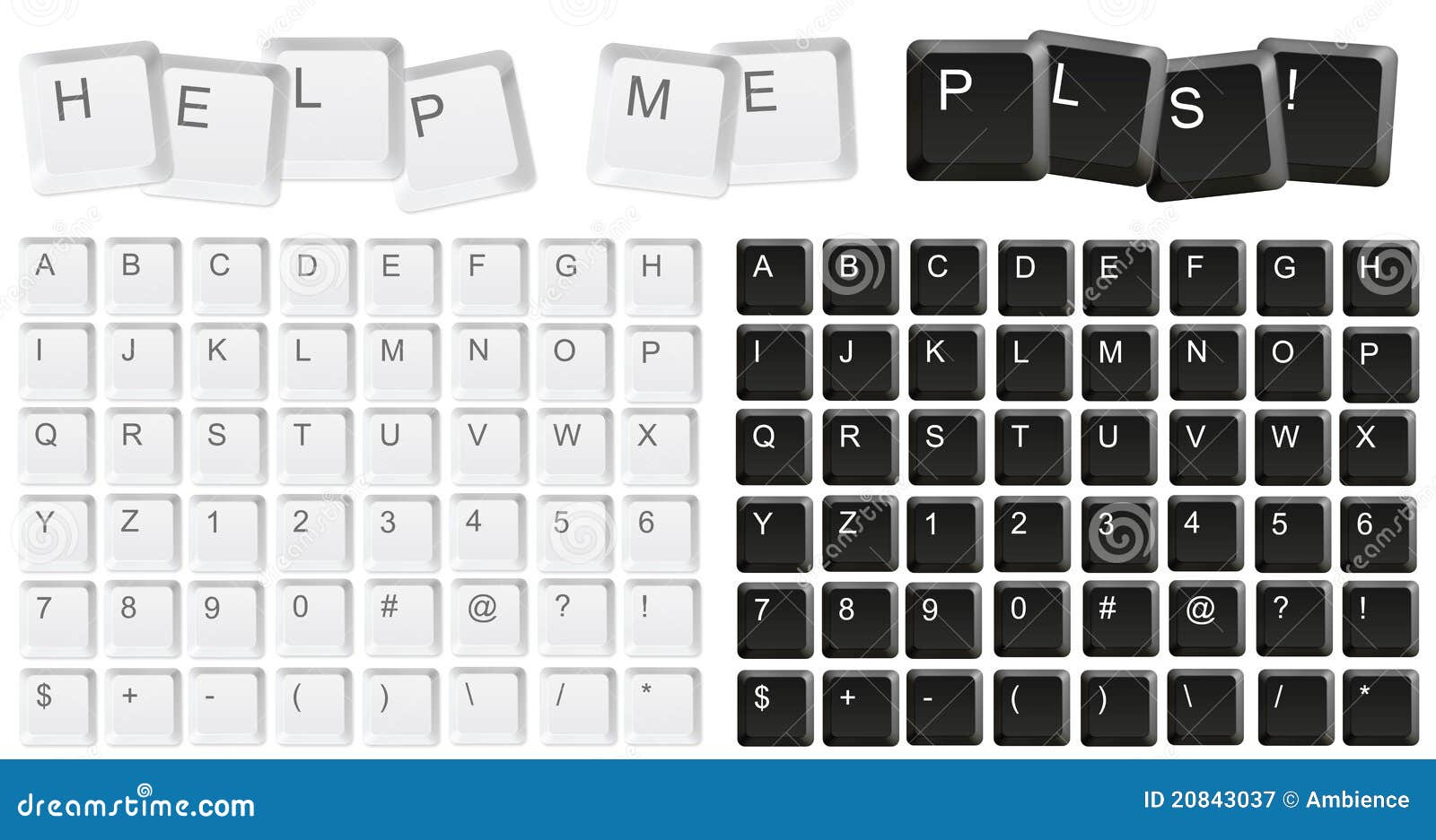 Cartas De Los Claves De Teclado Stock de ilustración Ilustración de please, ordenador 20843037