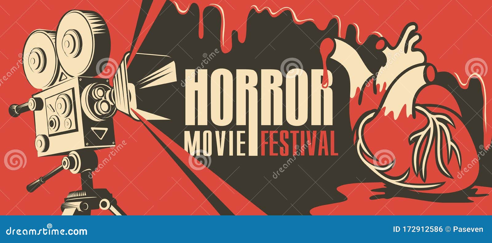 Cartaz para festival de filmes de terror