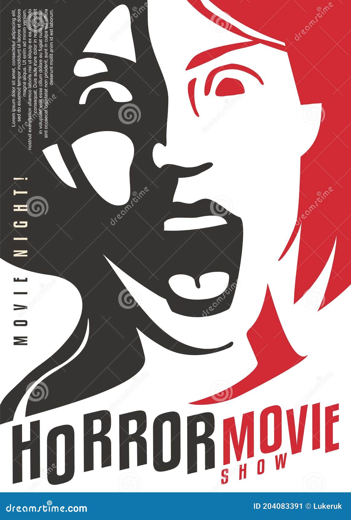 Projeto Do Cartaz De Filmes De Terror Ilustração do Vetor