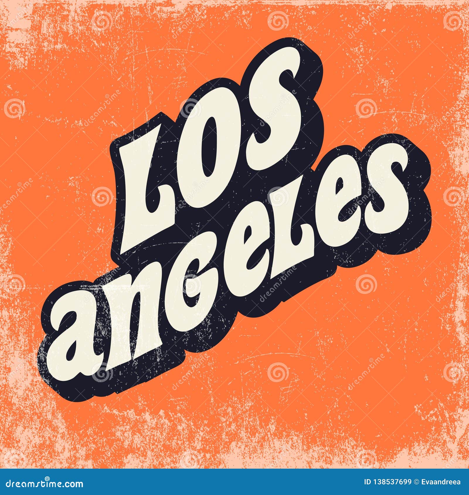 Cartaz de Los Angeles ilustração stock. Ilustração de postcard 138537699