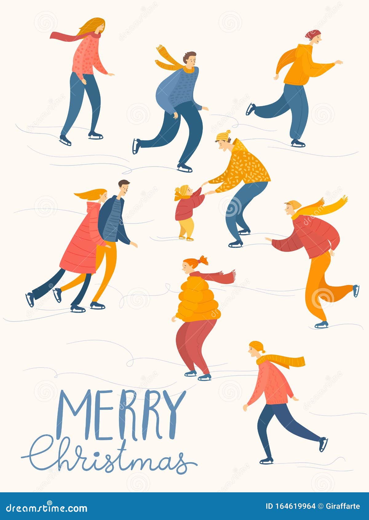 Cartaz De Natal Com Pessoas Que Fazem Atividades De Inverno Ilustração do  Vetor - Ilustração de gelo, presente: 164619964