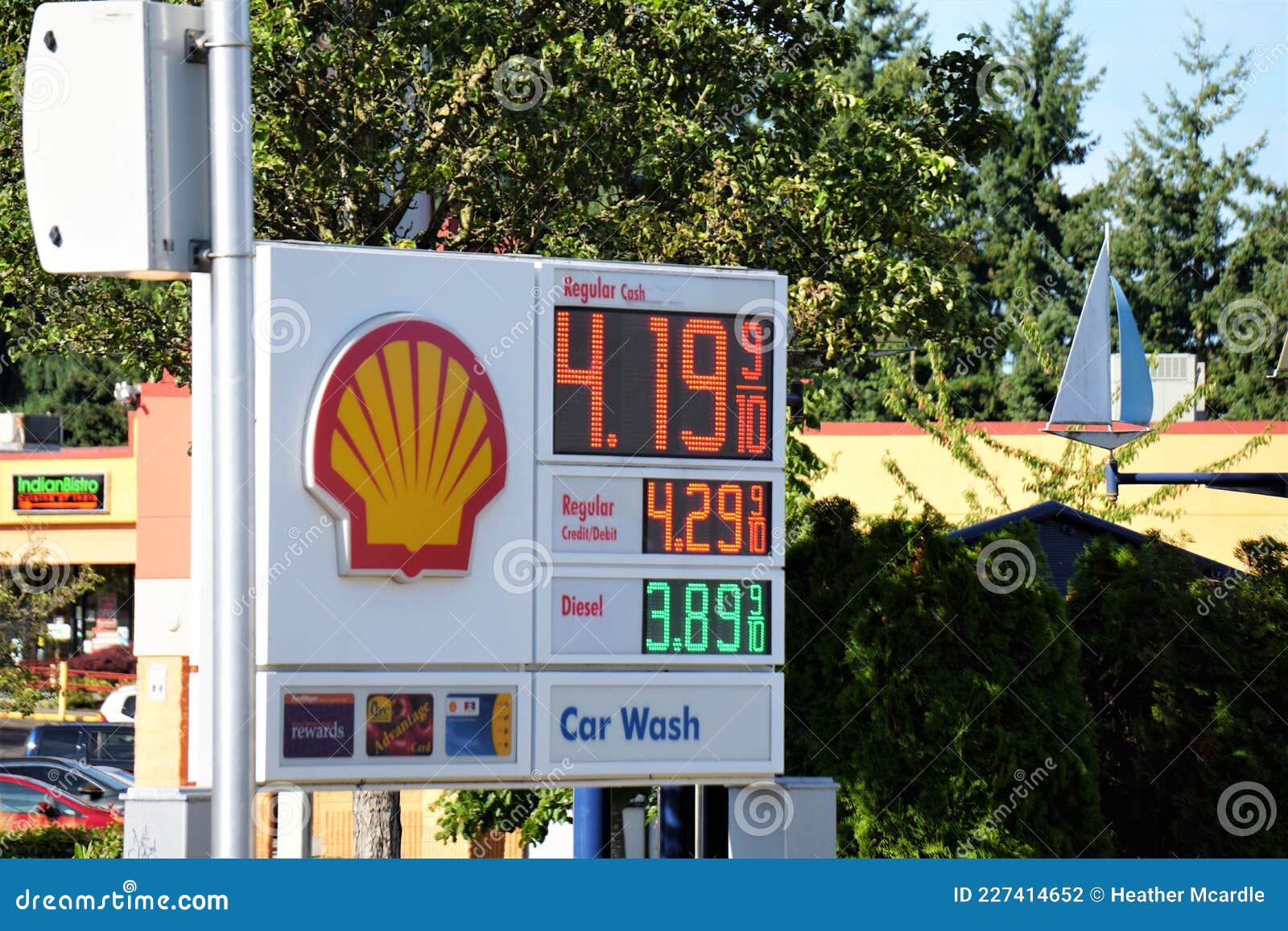 Cartaz de posto de gasolina