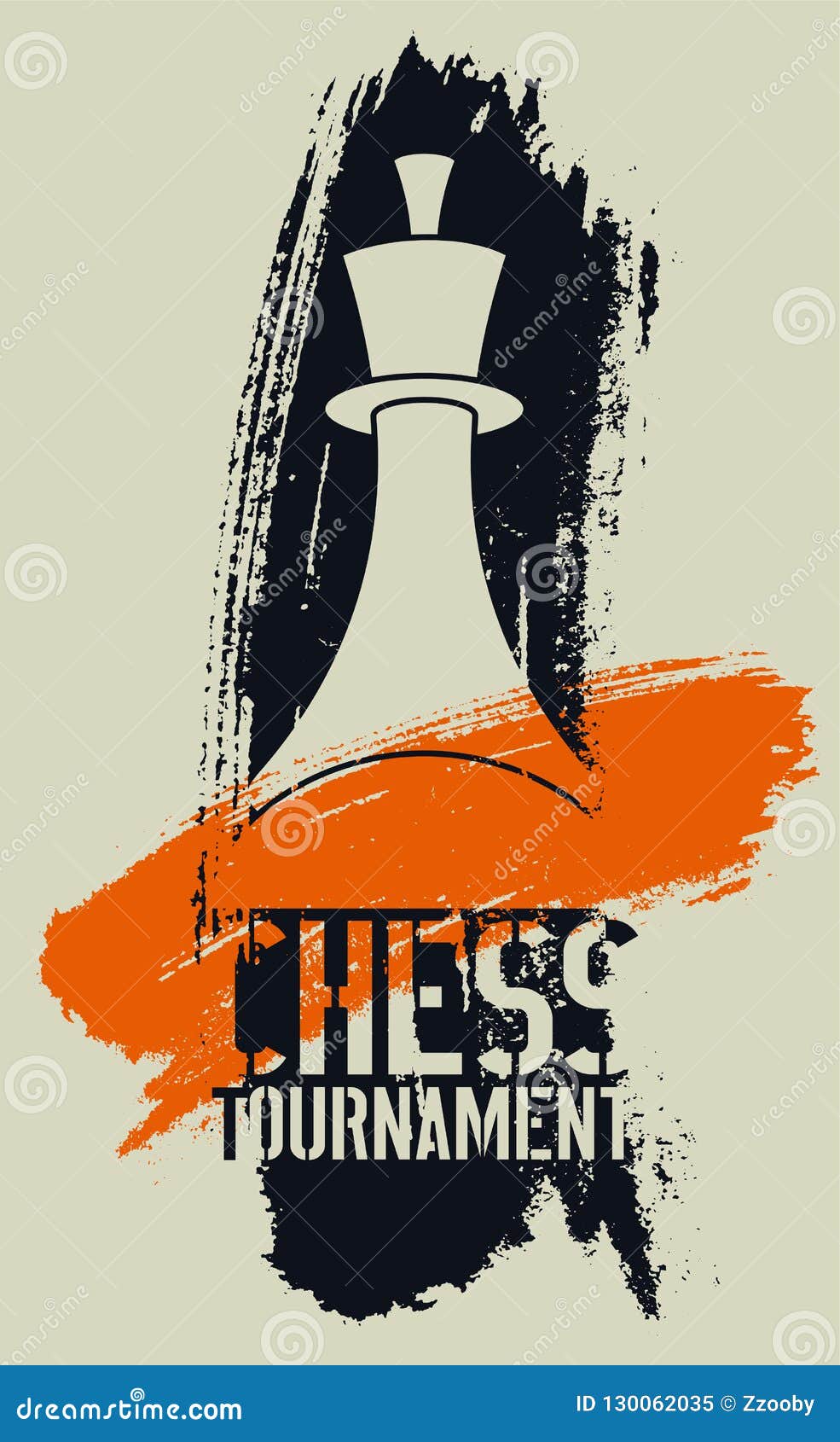 Cartaz de competição de xadrez vintage, Vetor Grátis