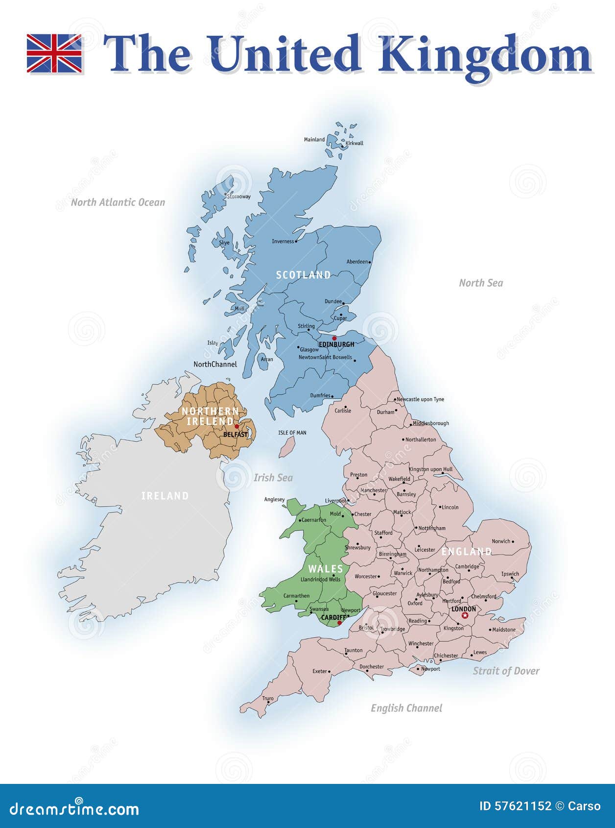 carte détaillée du royaume uni