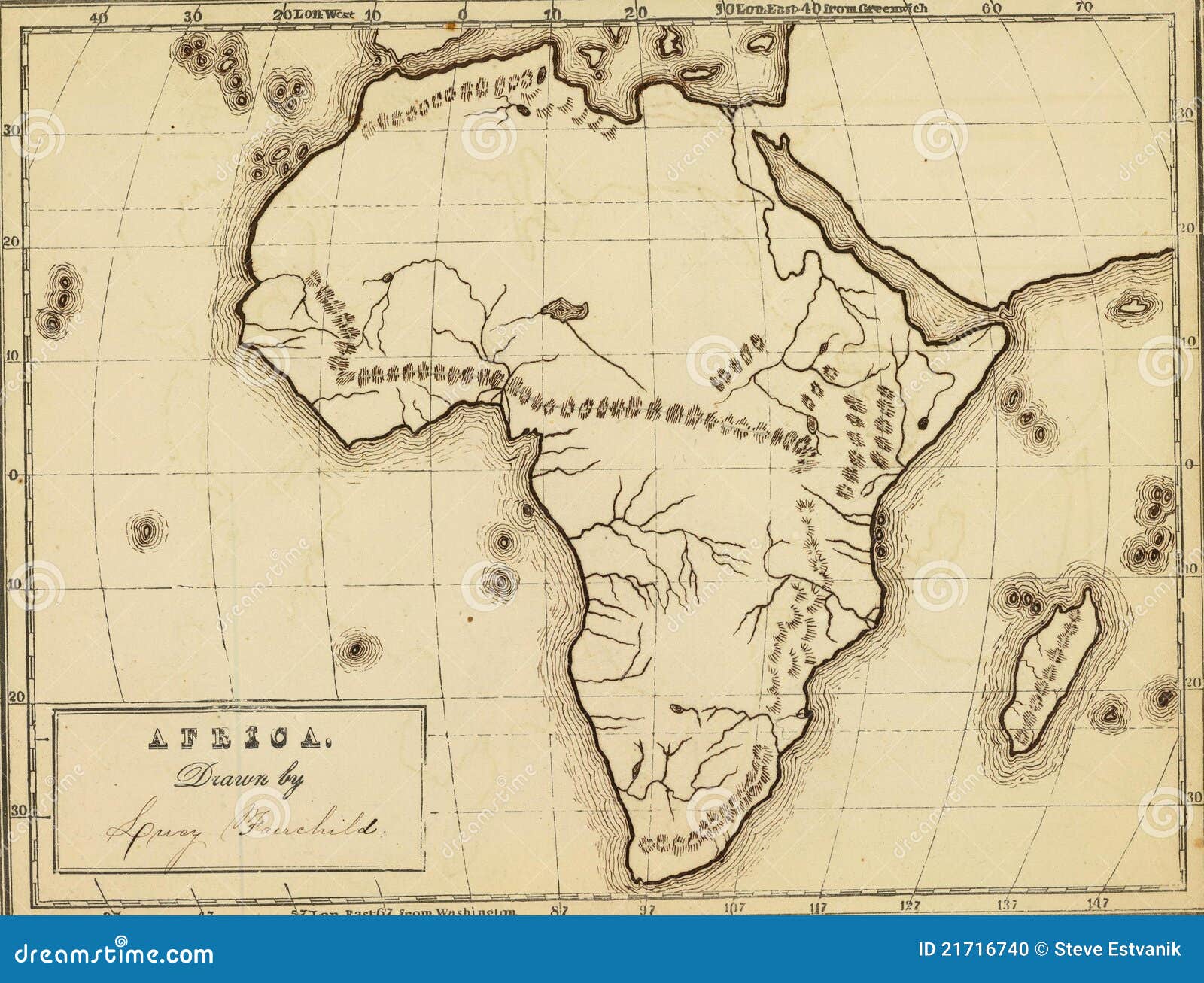 carte antique de l'Afrique — Photographie cascoly © #12744102