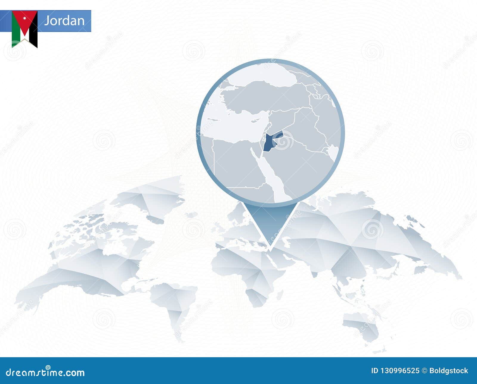 Carte Arrondie Abstraite Du Monde Avec La Carte Détaillée