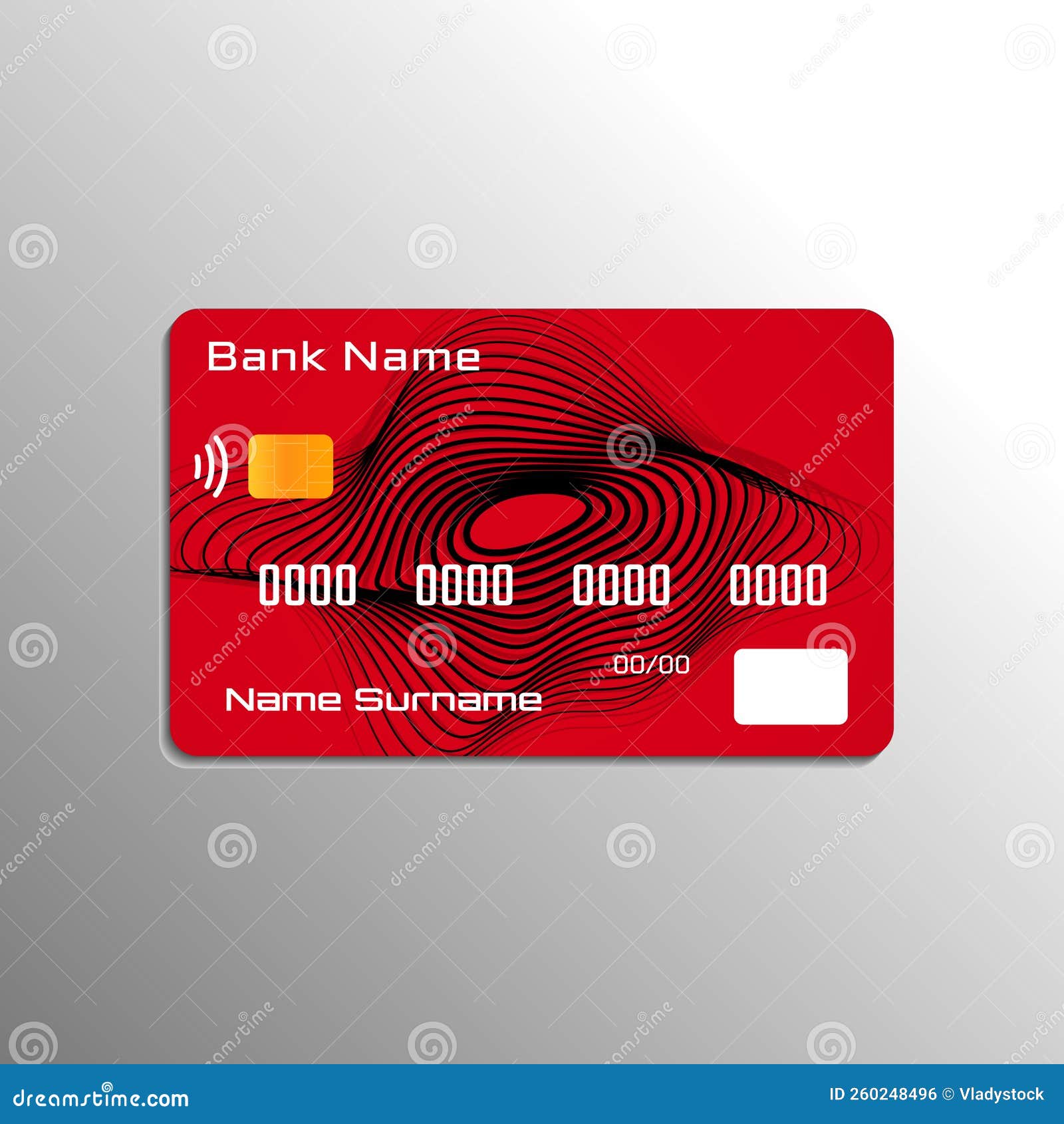 Marguerite Rouge - sticker pour carte bancaire, 2 formats de carte