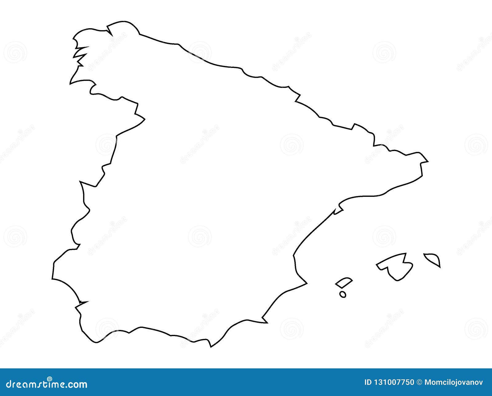 Carte Blanche De L Espagne Illustration De Vecteur Illustration Du Carte