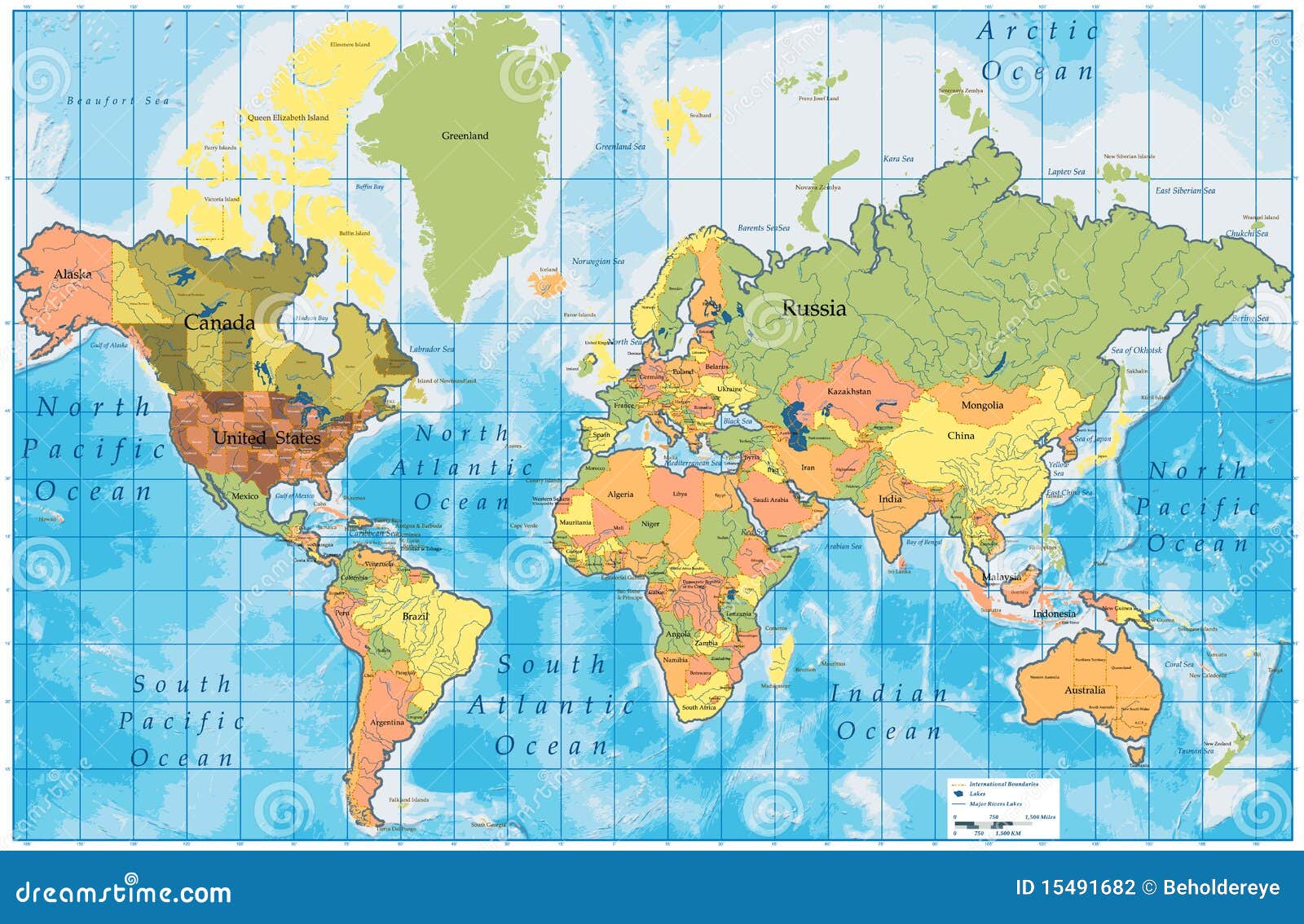 Carte Détaillée Du Monde Avec Tous Les Noms Des Pays