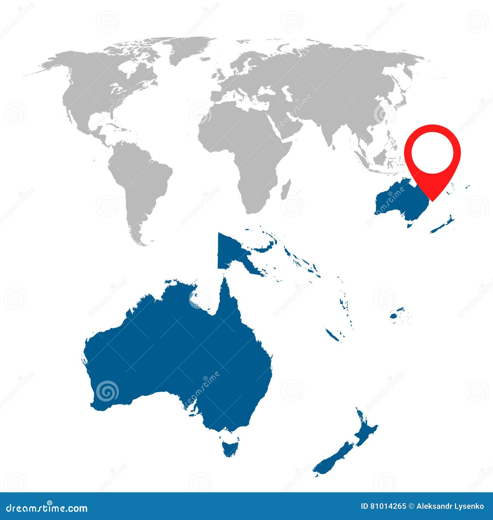 Carte Continent Australien | Australie Carte Continent