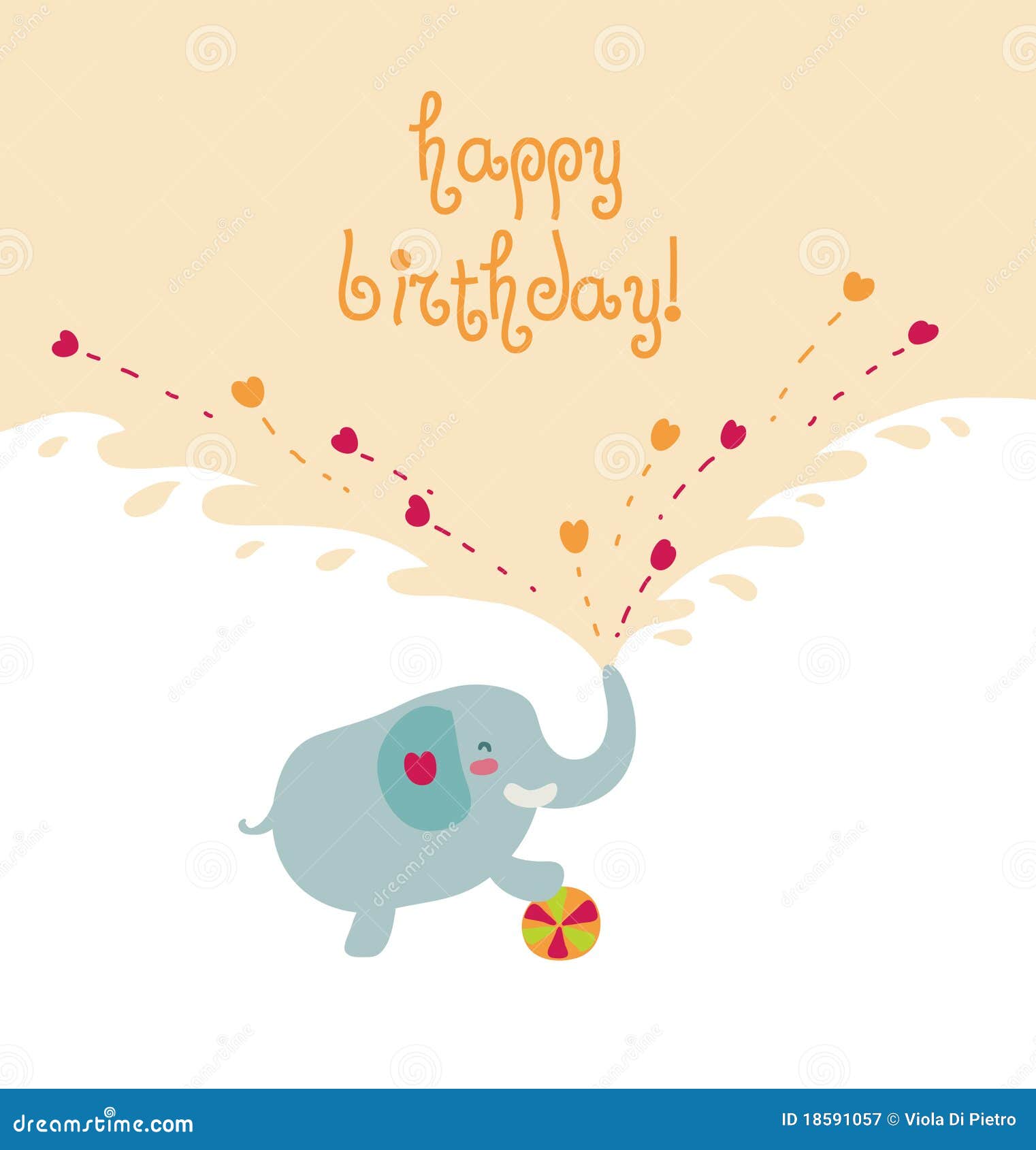 Carte D Elephant De Joyeux Anniversaire Illustration De Vecteur Illustration Du Salutation Main Carte D Elephant De Joyeux Anniversaire Illustration De Vecteur Illustration Du Salutation Main