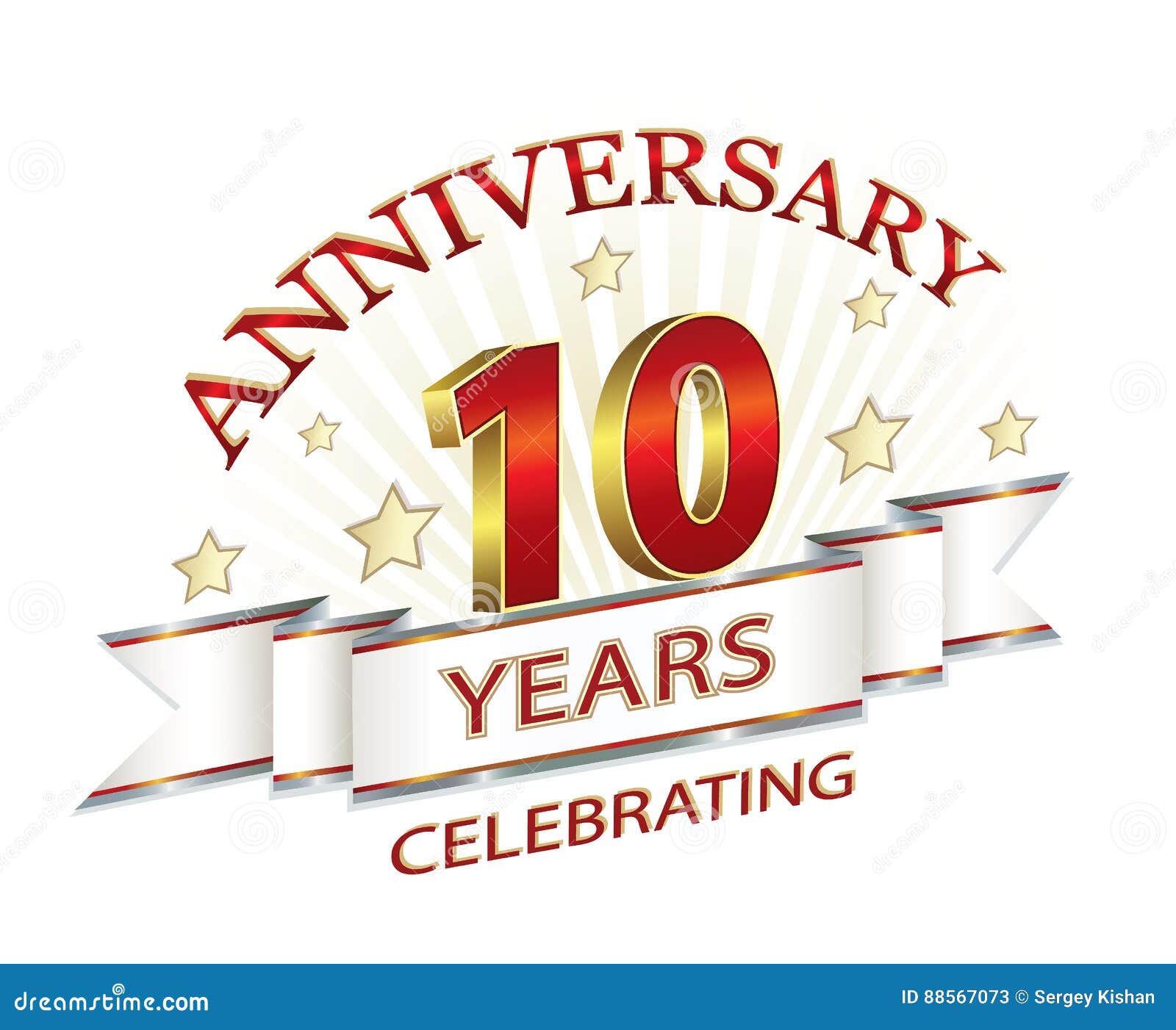 Carte D Anniversaire 10 Ans Illustration De Vecteur Illustration Du Datte Publicite