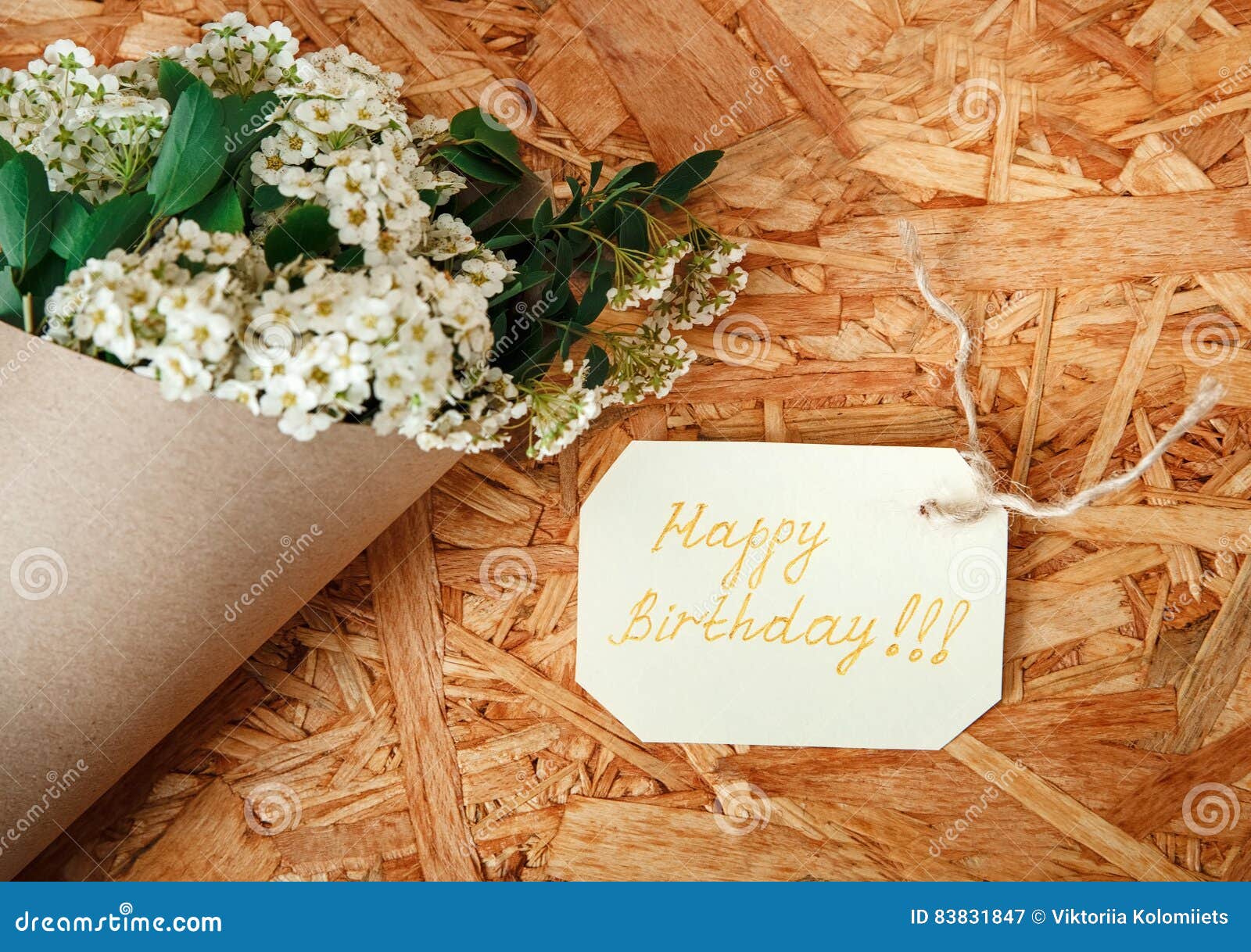 Bouquet De Fleurs Colorées Bouquet De Fleurs Avec Le Texte Joyeux Anniversaire