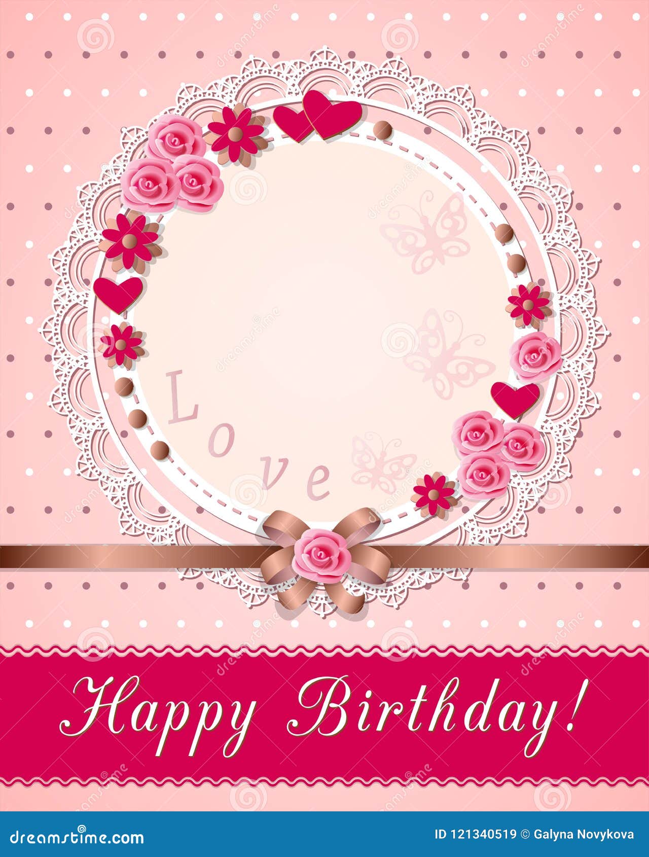 Carte D Anniversaire Scrapbooking De Vintage Avec Des Fleurs Sur La Serviette Illustration De Vecteur Illustration Du Carte Vintage