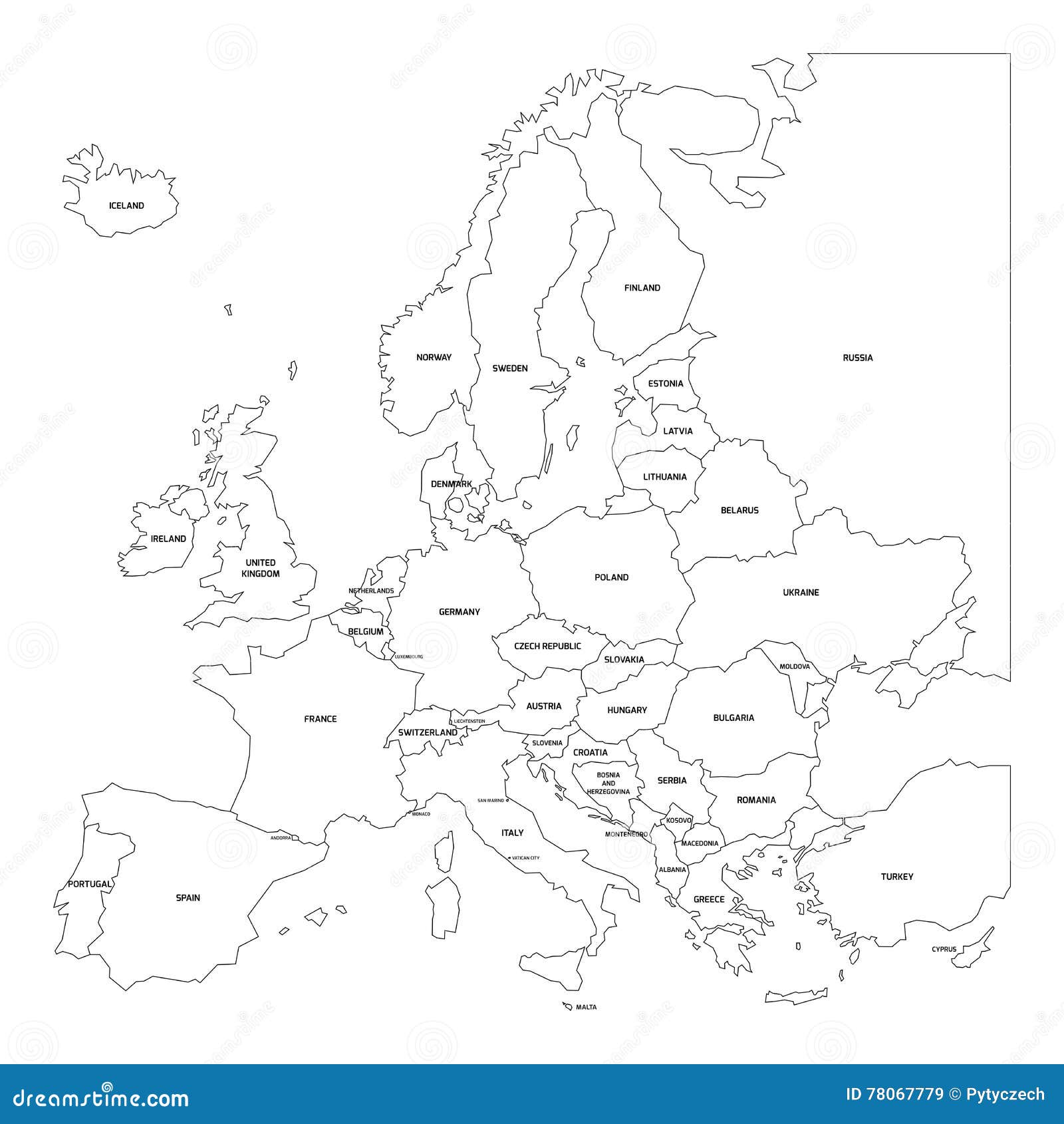 Carte Densemble De Leurope Illustration De Vecteur