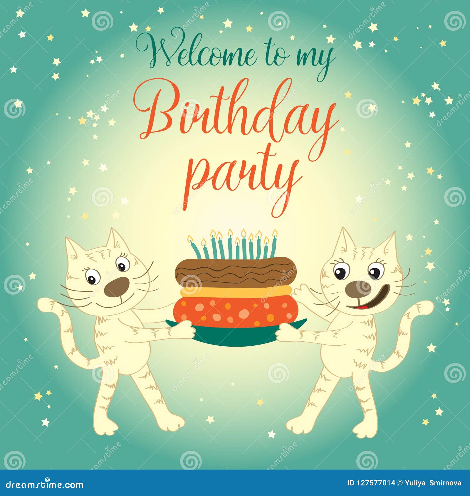 Carte D Invitation Avec Des Chats Accueil A Ma Fete D Anniversaire Illustration De Vecteur Illustration Du Salutation Dessin Carte D Invitation Avec Des Chats Accueil A Ma Fete D Anniversaire Illustration De Vecteur Illustration Du Salutation Dessin