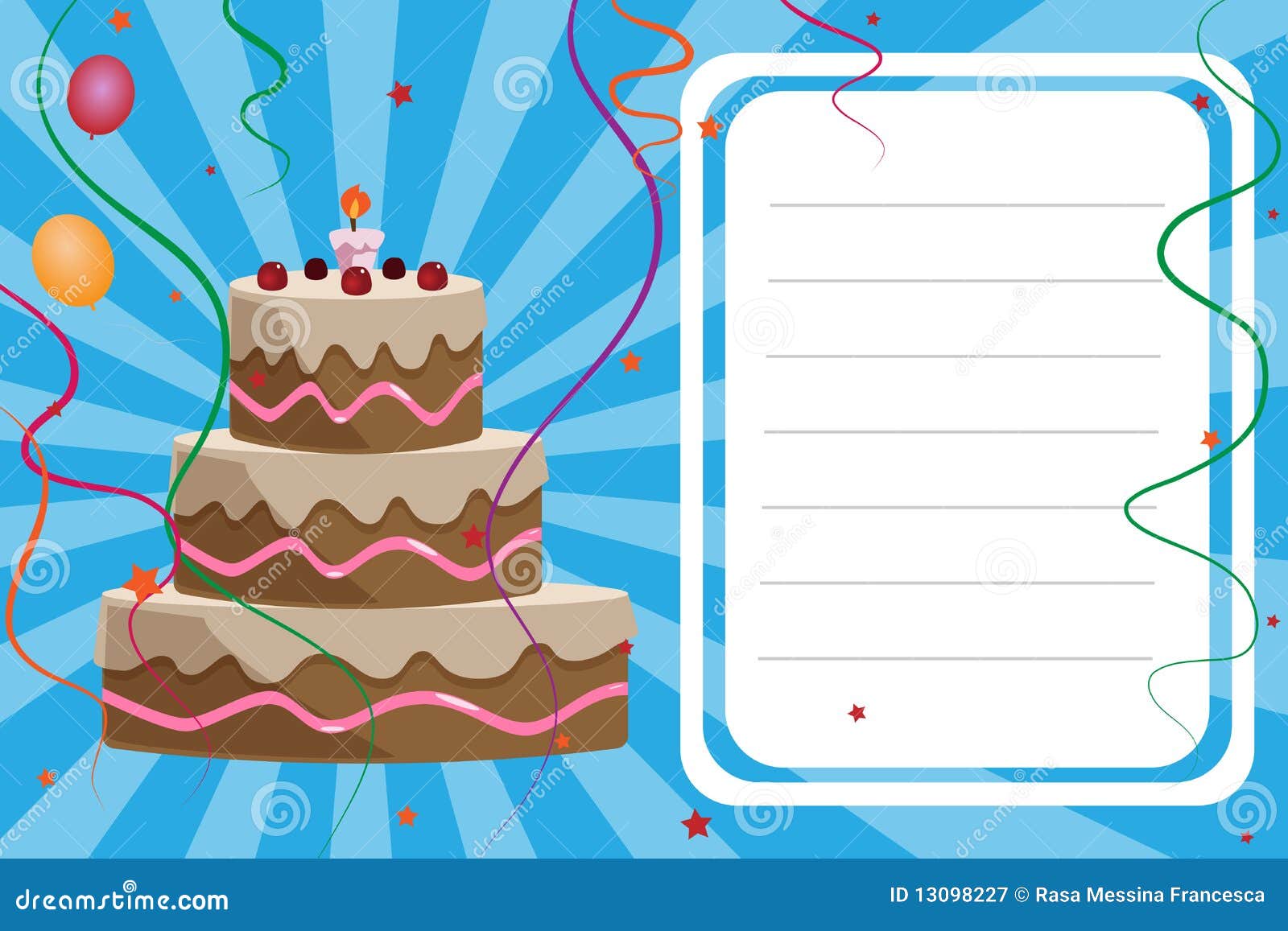 Carte D Invitation D Anniversaire Garcon Illustration De Vecteur Illustration Du Contact Ornements