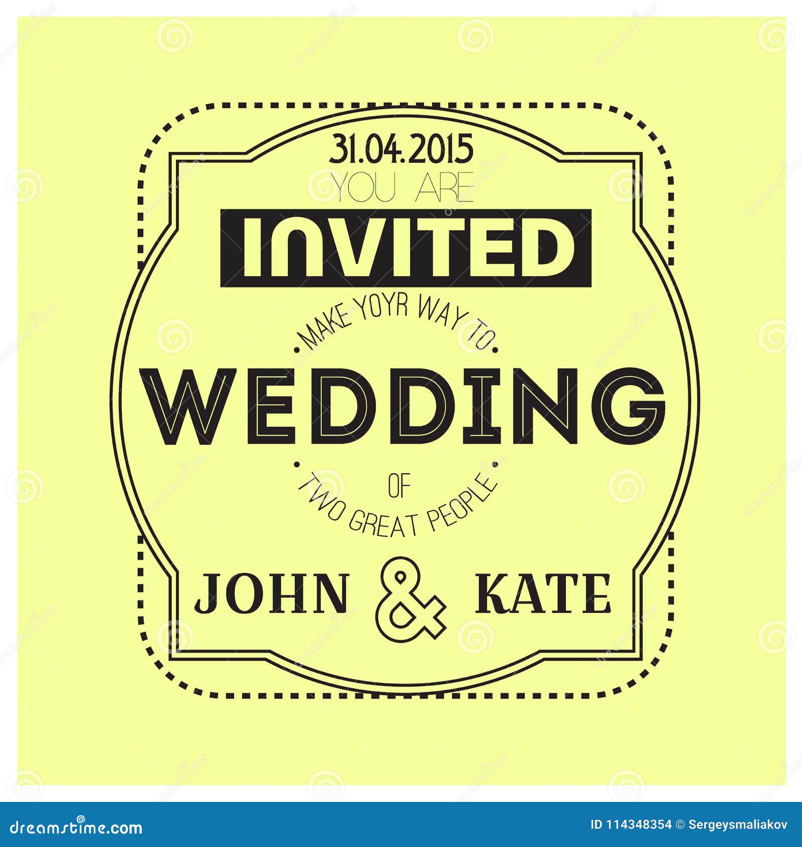 Carte D'invitation De Mariage Illustration de Vecteur Illustration du