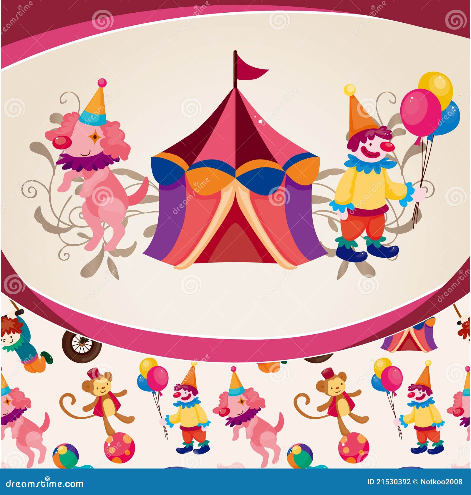 Carte De Cirque De Dessin Anime Illustration De Vecteur Illustration Du Elephant Faux Carte De Cirque De Dessin Anime Illustration De Vecteur Illustration Du Elephant Faux