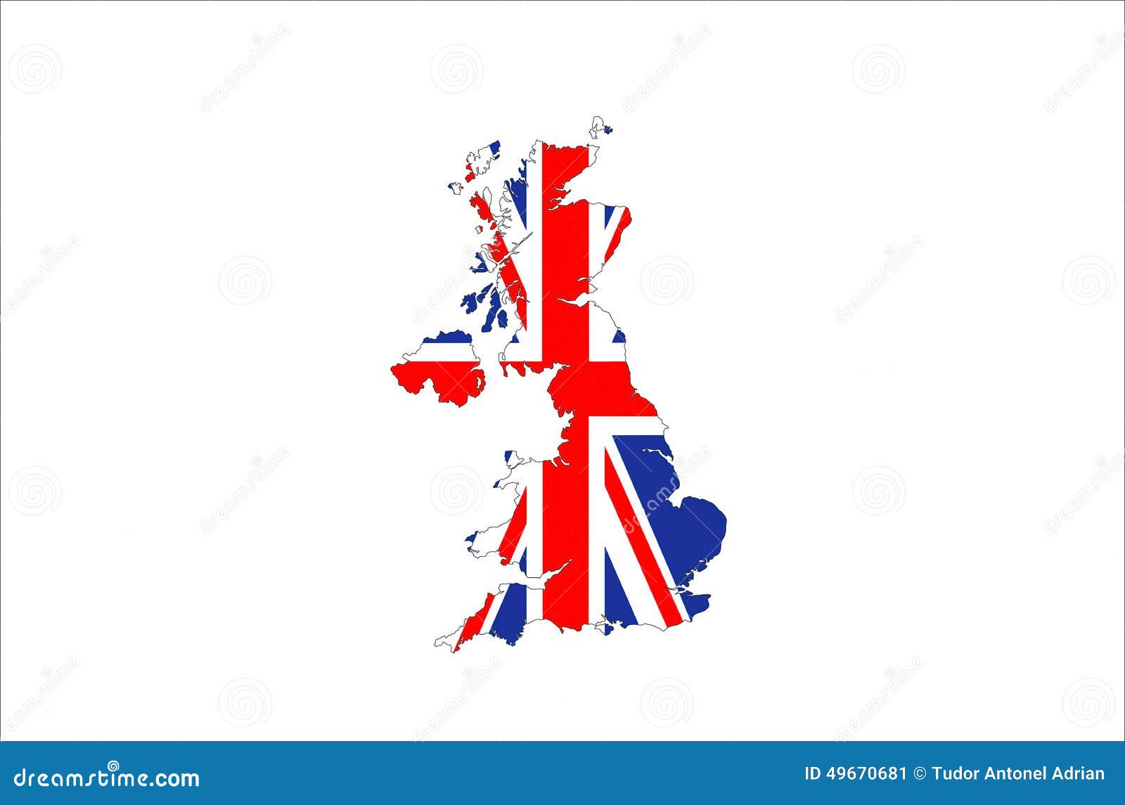Carte De Drapeau Du RoyaumeUni Image