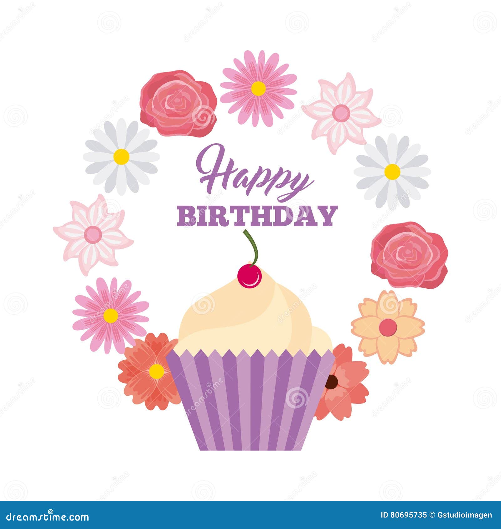 Carte De Joyeux Anniversaire Illustration De Vecteur Illustration Du Joyeux Carte