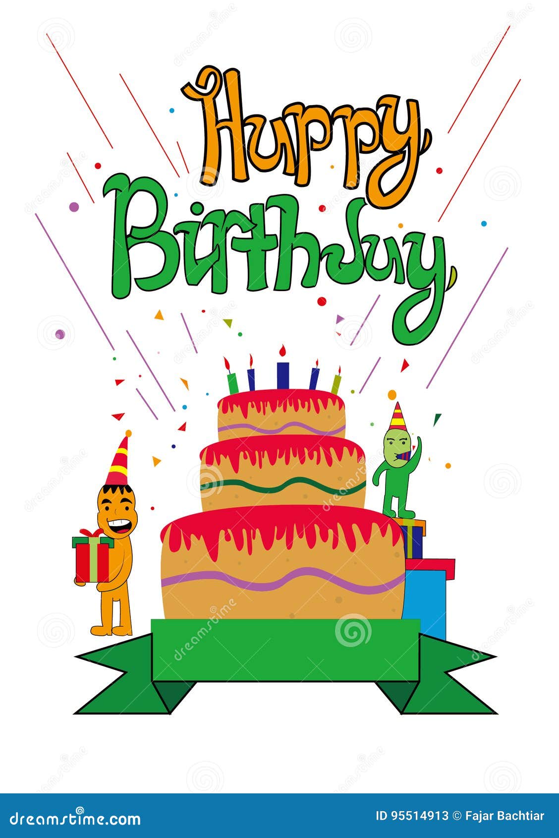 Carte De Joyeux Anniversaire Illustration Stock Illustration Du Famille Santa