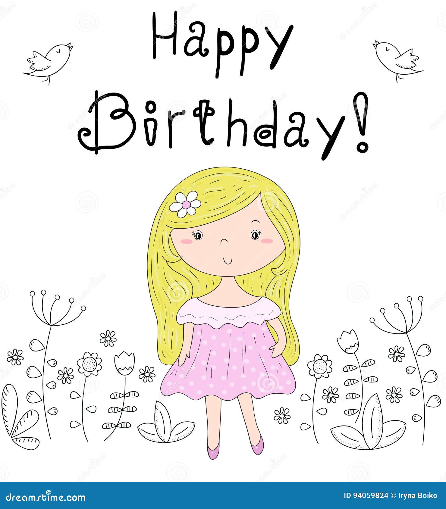 Carte De Joyeux Anniversaire Illustration De Vecteur De Fille Assez Petite Illustration De Vecteur Illustration Du Conception Manque Carte De Joyeux Anniversaire Illustration De Vecteur De Fille Assez Petite Illustration De Vecteur Illustration Du Conception Manque